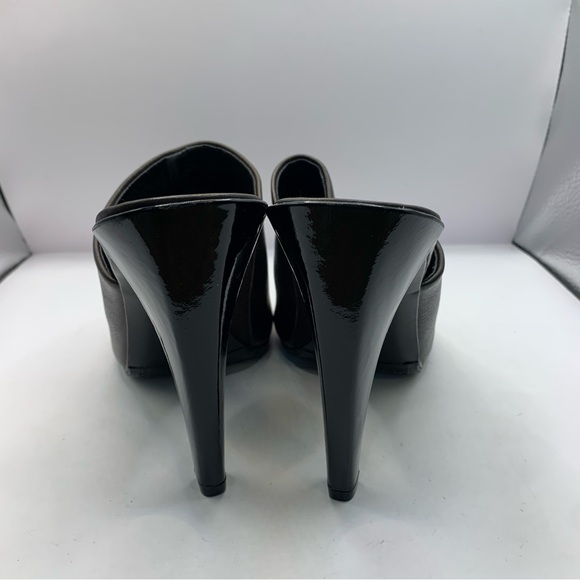 Diane Von Furstenberg heels flip flop open toe Women's Brown  9M Made in Italy - Picture 5 of 8